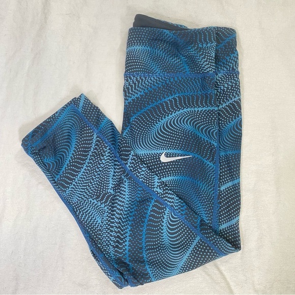 Nike Blue Patterned Leggings - Picture 4 of 10